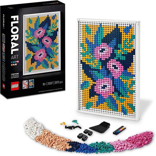 LEGO - Arte floral 3em1, quadros de flores, decoração para casa, artesanato criativo 31207