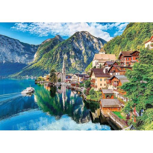 Clementoni - Puzzle de 1500 peças Paisagens da Natureza, montanha sobre o Lago, Hallstatt ㅤ