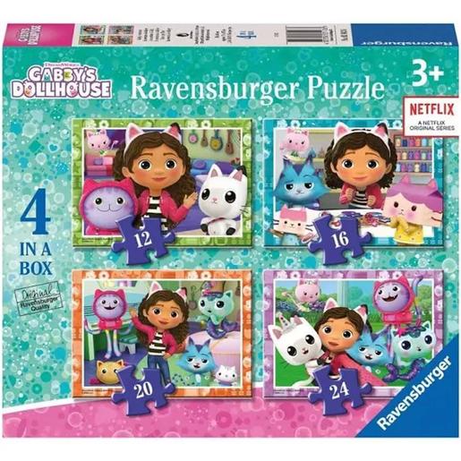Ravensburger - Puzzle Casa da Gabby, Colecção 4 em Caixa, 10-16 Peças, para Crianças ㅤ