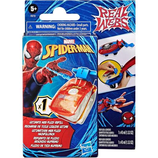 Hasbro - Spider-man - Real Webs, Recarga de Fluido Aracnídeo Supremo ㅤ
