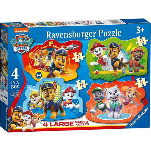 Ravensburger - Puzzle Paw Patrol Coleção 4 em uma caixa, 10, 12, 14, 16 peças ㅤ
