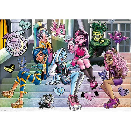 Monster High - Puzzle de 1000 piezas Monster High para adultos, 68 x 48 cm y cola Fix incluida ㅤ