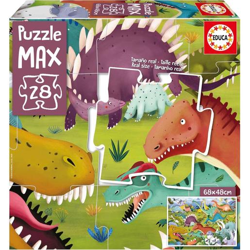 Educa Borras - Puzzle Max 28 Peças Dinossauros ㅤ