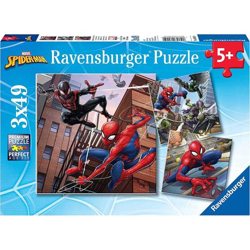 Ravensburger - Spider-man - Ravensburger Marvel Homem-Aranha - Conjunto de 3 quebra-cabeças de 49 peças ㅤ