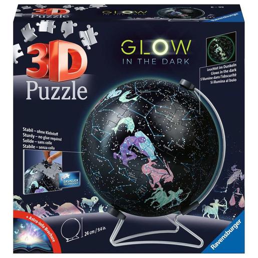Ravensburger - Puzzle 3D Globo Estrelas Glow in the dark 180 peças ㅤ