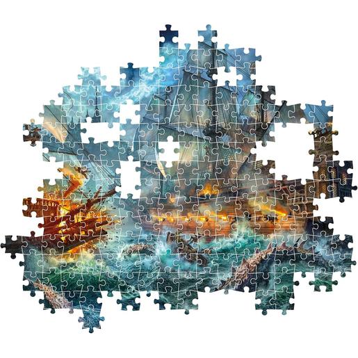 Clementoni - Batalha de Piratas - Puzzle de 1000 Peças para Adultos, Ilustração Multicolorida
 ㅤ