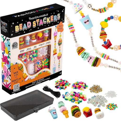 Crayola - Beads Stackers Autocolantes 3D Set de Perlitas e Fast Food ㅤ