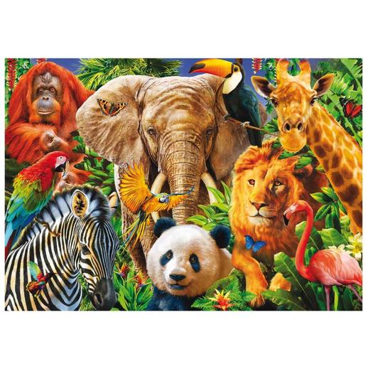 Educa Borras - Puzzle collage de animales salvajes 500 piezas ㅤ