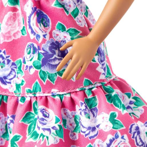 Barbie - Boneca Fashionista - Alopécica com vestido de flores