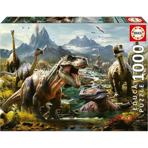 Educa Borras - Puzzle Adultos Dinosaurios Salvajes 1000 Peças ㅤ