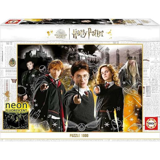 Harry Potter - Puzzle de neón de 1000 peças do Harry Potter com cola Fix incluída