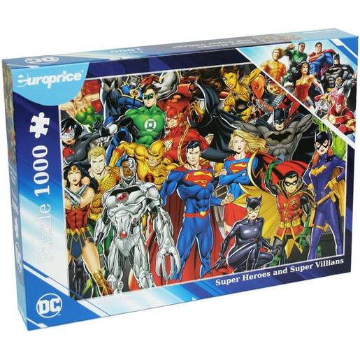 DC Cómics - Puzzle Super Heroes e Vilões de 1000 Peças