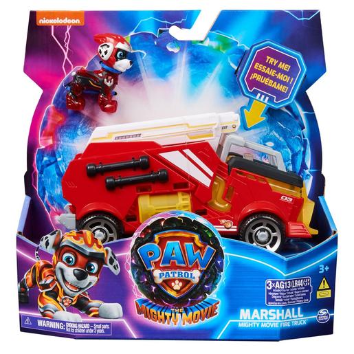 Energía - Patrulha Pata - Camião de bombeiros de brinquedo com figura de ação do Marshall, luzes e sons ㅤ