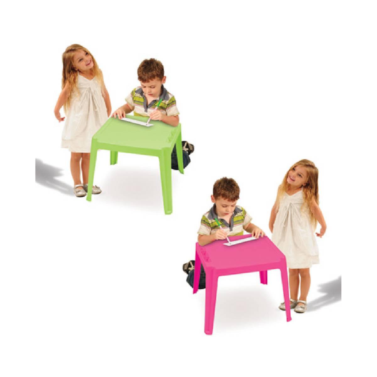 Mesa Quadrada Infantil em Plástico com pés reguláveis