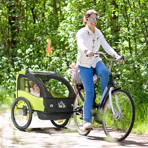 Homcom - Reboque para bicicleta Verde