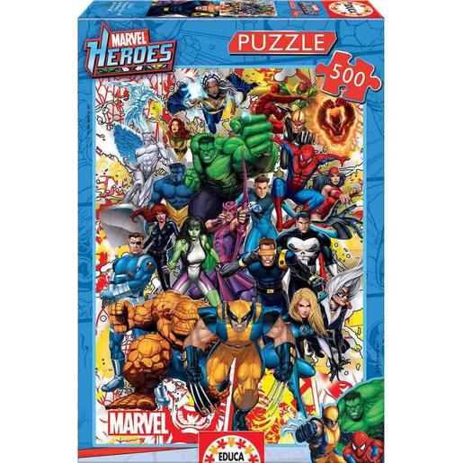 Educa Borras - Heróis Marvel - Puzzle 500 Peças