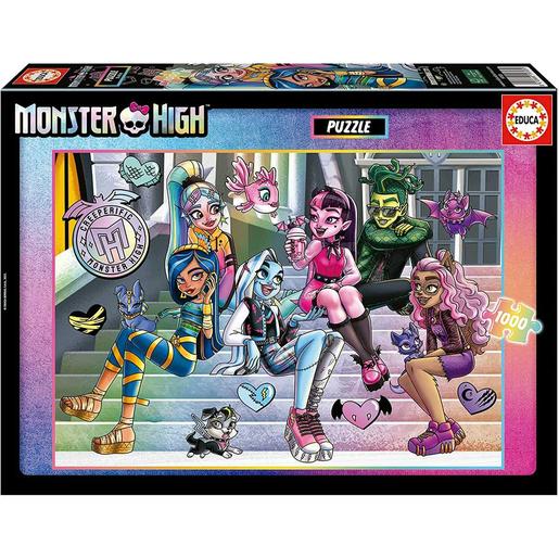 Monster High - Puzzle de 1000 peças Monster High para adultos, 68 x 48 cm e cola Fix incluída ㅤ