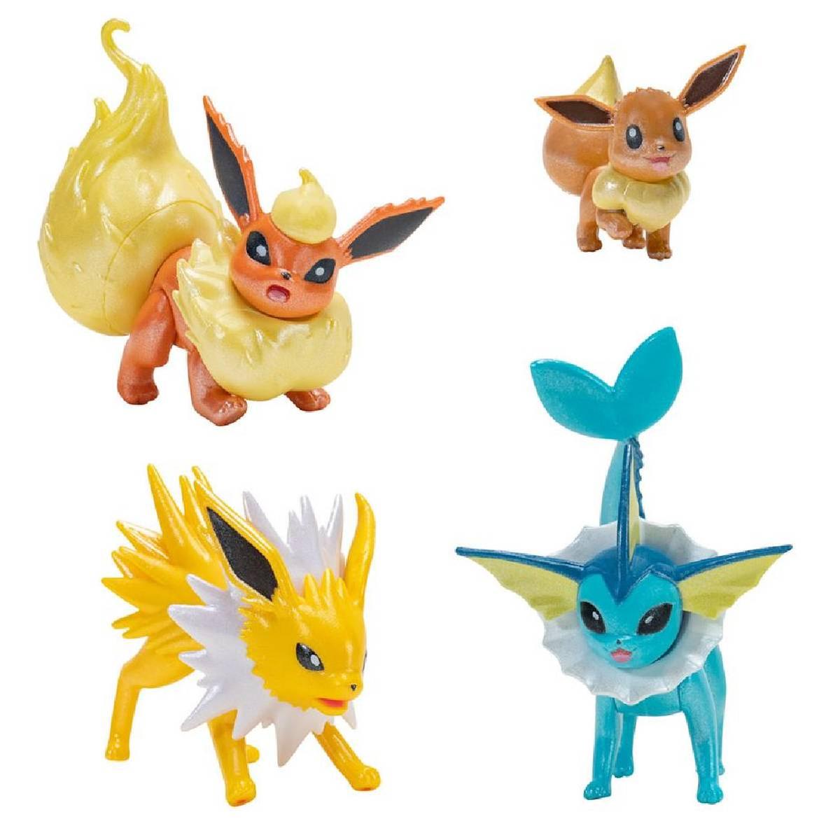 Pokemon Select Eevee, Flareon, Jolteon & Vaporeon Evolution Figure 4-Pack 